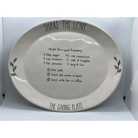 Rae Dunn "Share The Love" Ceramic Platter - Picture 1 of 2